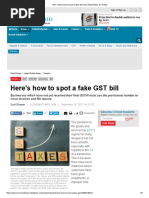 GST - How to Spot a Fake Bill