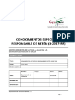 Conocimientos Específicos Responsable de Retén (3-2017-Rr)