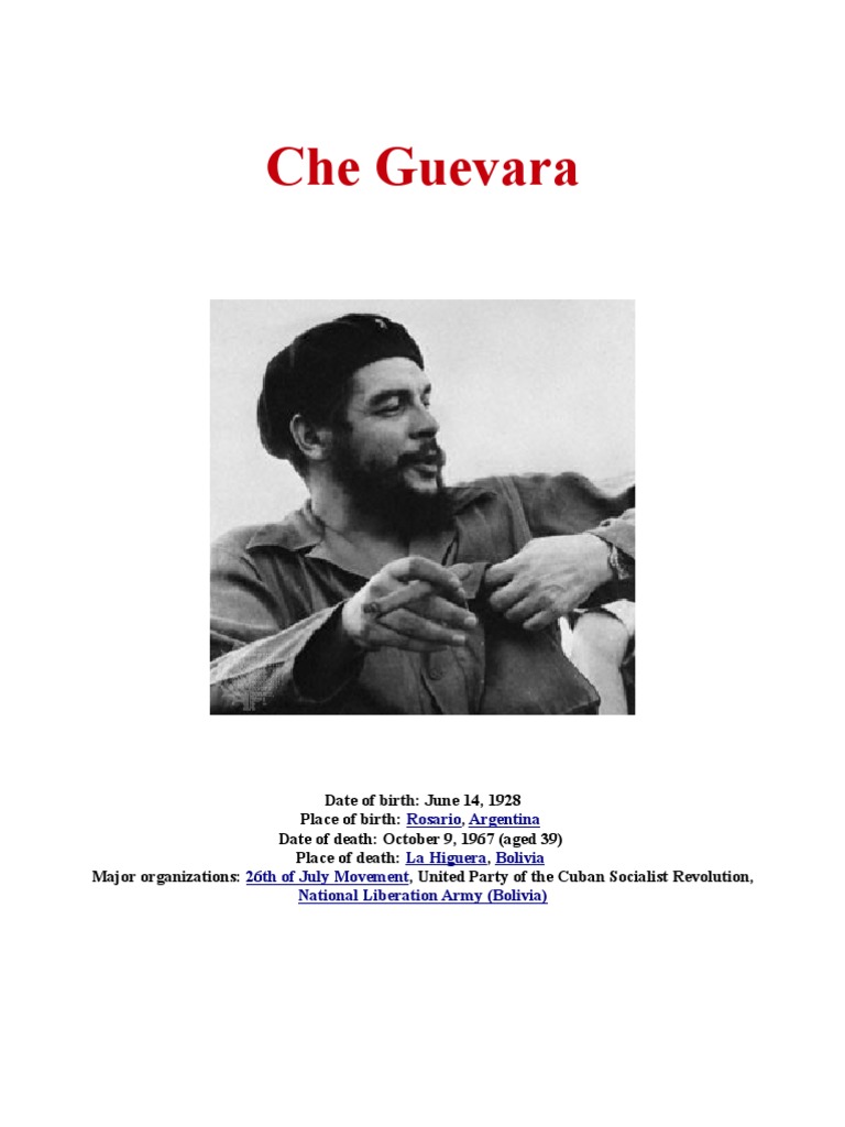 Che Guevara | PDF | Che Guevara | Cuban Revolution