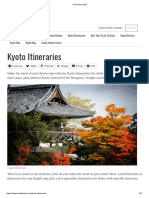 Kyoto Itineraries 1