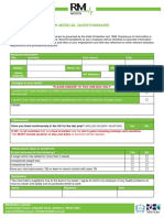 Occupational Health Medical Questionnaire: Annual Review Form