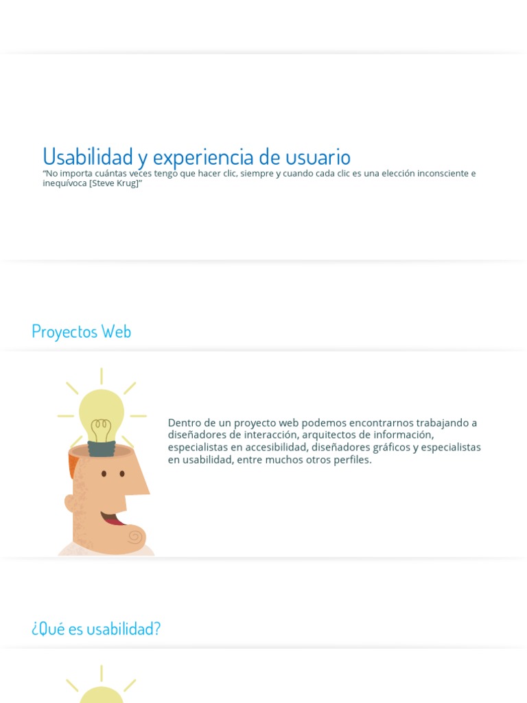 Usabilidad y Experiencia de Usuario en Web | PDF | Usabilidad ...