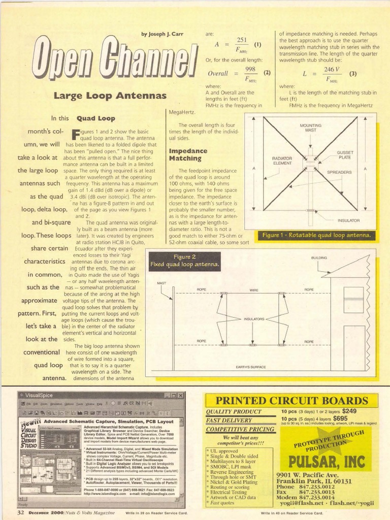 Large Loop Antennas | PDF | Antenna (Radio) | Coaxial Cable