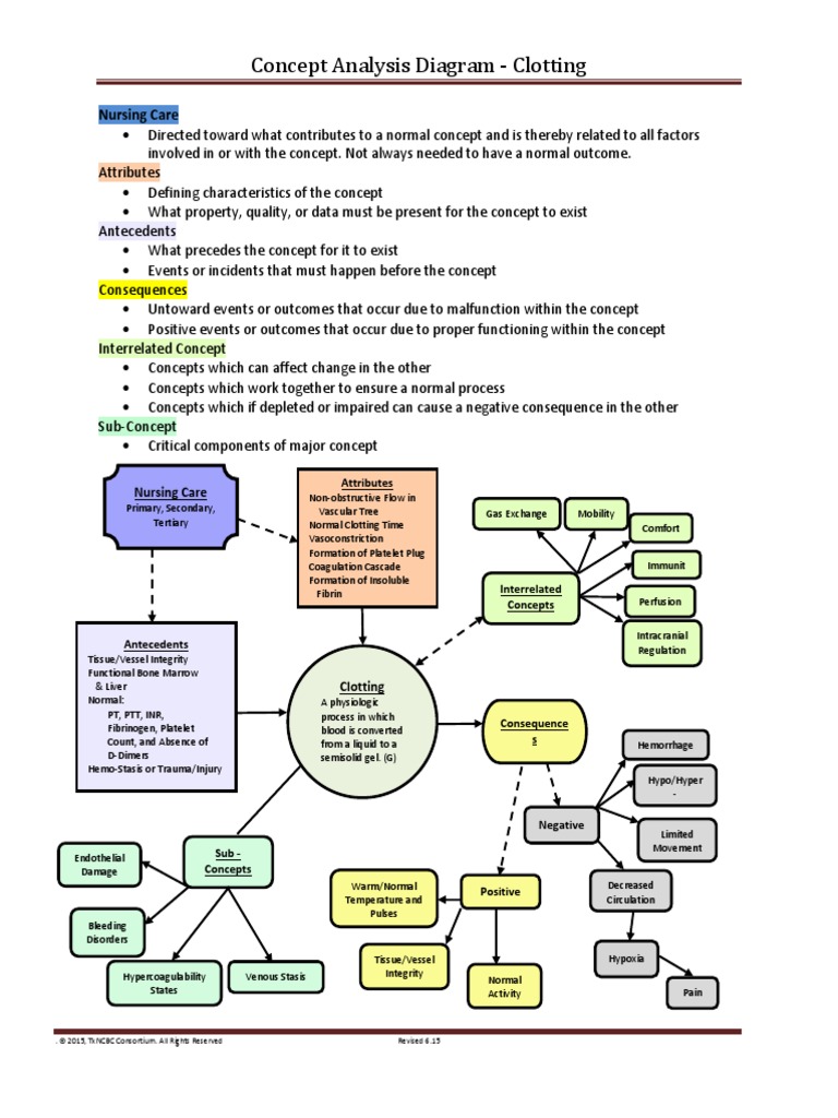 Clotting Concept Analysis Diagram And Explanation Docx