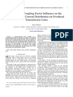 About the Coupling Factor Influence on the Ground Fault Current Distribution on OH TX Lines