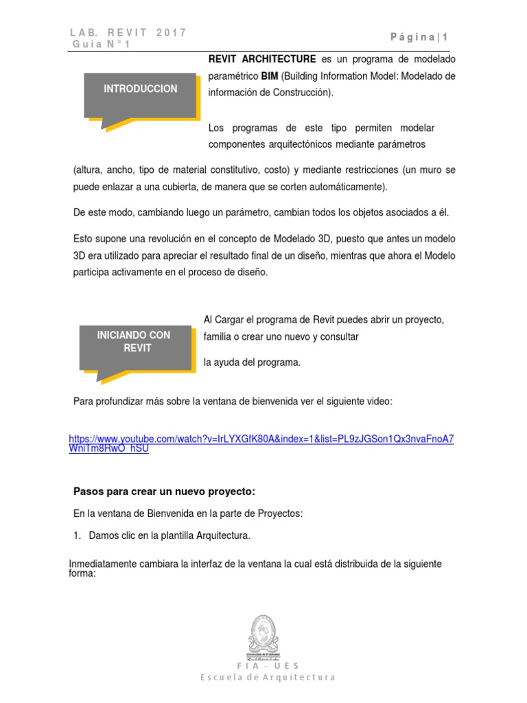 Guía de Inicio para Revit 2017 | PDF | Autodesk Revit | Ventana ...