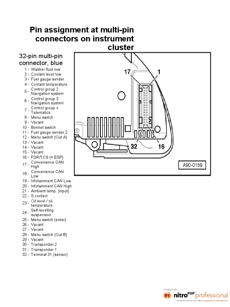 Pin Assignment Instrument Cluster PDF | PDF | Teaching Methods ...