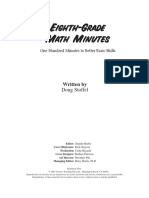 0 Math Minute 8th Grade PDF