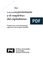 Weber - La Ética Protestante y El Espíritu Del Capitalismo