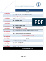 EE 204 Circuits Lab Schedule