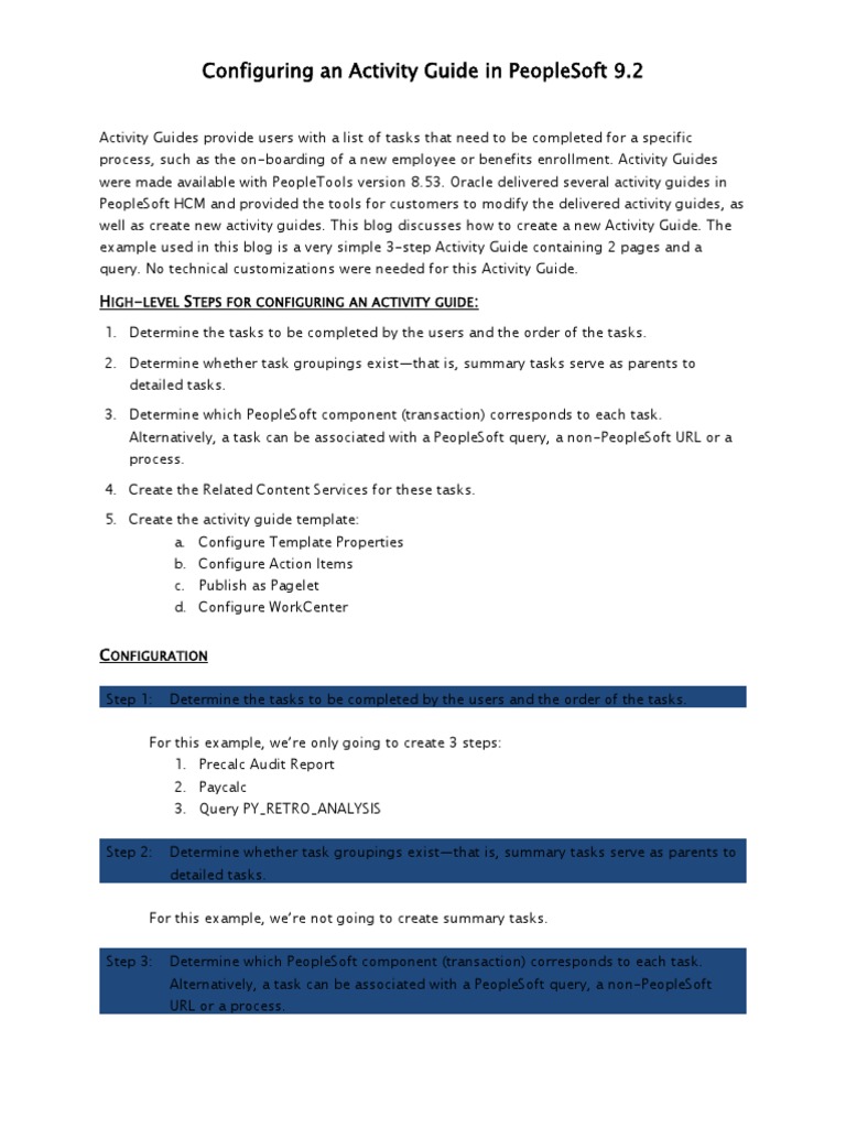 Peoplesoft 9 tutorial