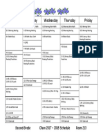 Master Schedule 2017-2018