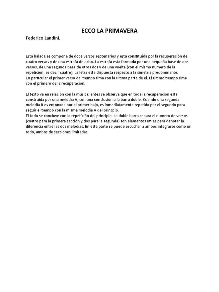 Ecco La Primavera Pdf