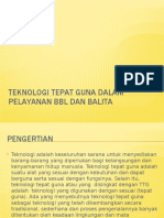 Teknologi Terapan Dalam Pelayanan Bbl Dan Balita