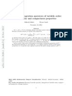 Fractional Integration Operator