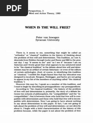 When is the Will Free