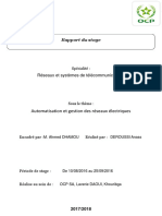 Rapport Du Stage Automatisation Et Gestion Des Réseaux Électriques