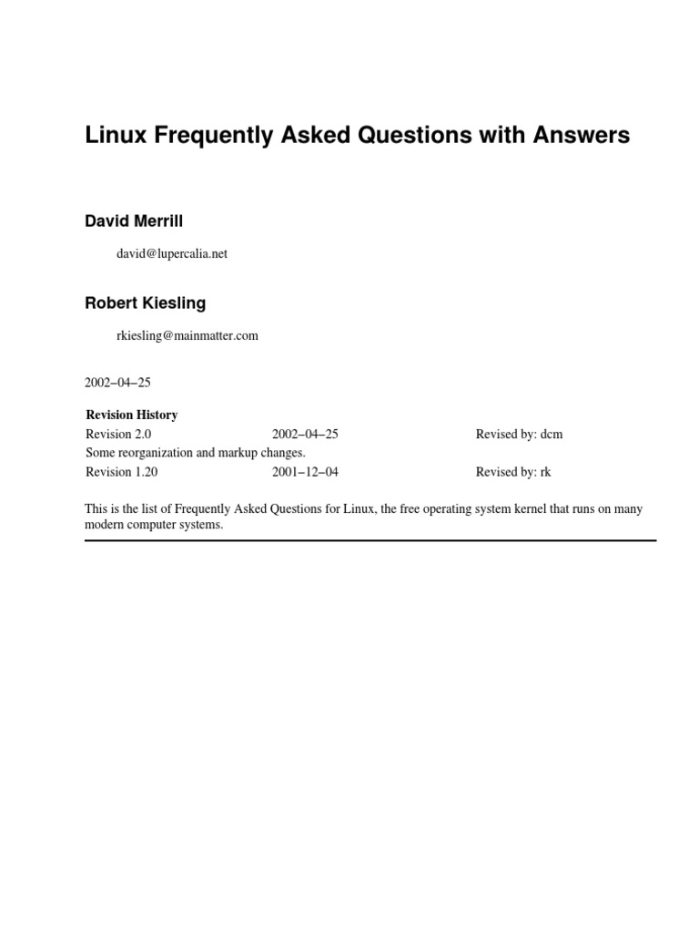 Linux FAQ | PDF | Computers