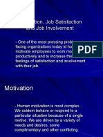Motivation, Job Satisfaction and Job Involvement