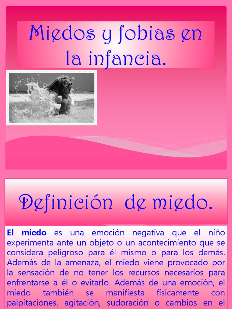 Miedos y Fobias en La Infancia | PDF | Fobia | Temor