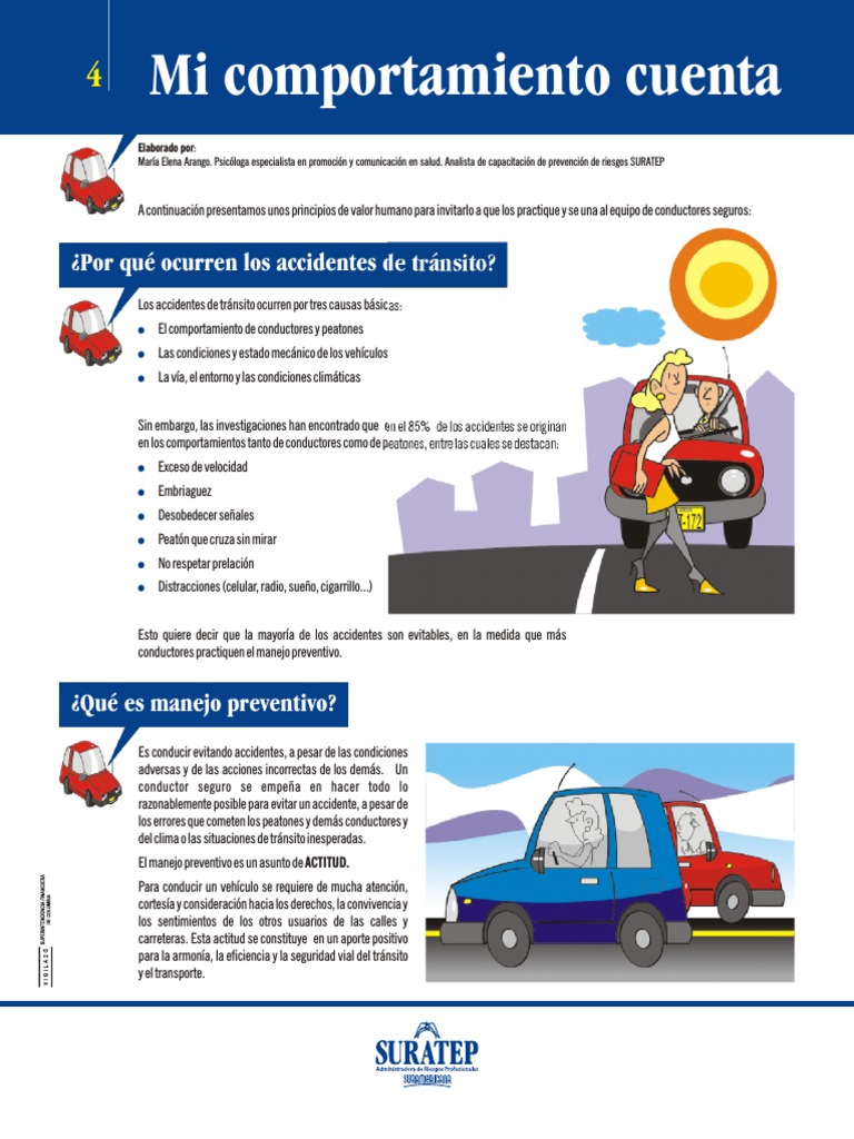 Comportamiento Seguro en la Vía | PDF | Peatonal | Accidente de tráfico