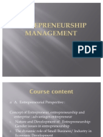 Enrerprenurship Management