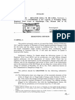 Dissenting Opinion, Justice Carpio : G.R. No. 229781 SENATOR LEILA M. DE LIMA, Petitioner, v. HON. JUANITA GUERRERO,  10 October 2017
