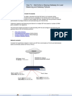 How To - Add Active or Backup Gateway For Load Balancing and Gateway Failover