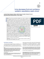 Early Norepinephrine Decreases Fluid and Ventilatory