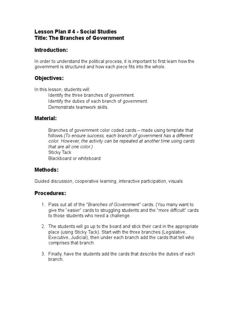 Understanding Government Branches | PDF