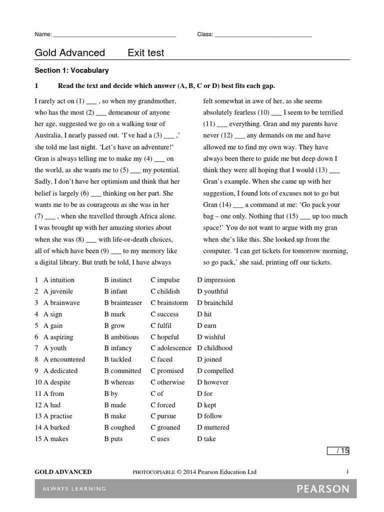 Exit Test Conservation Biology Conservation