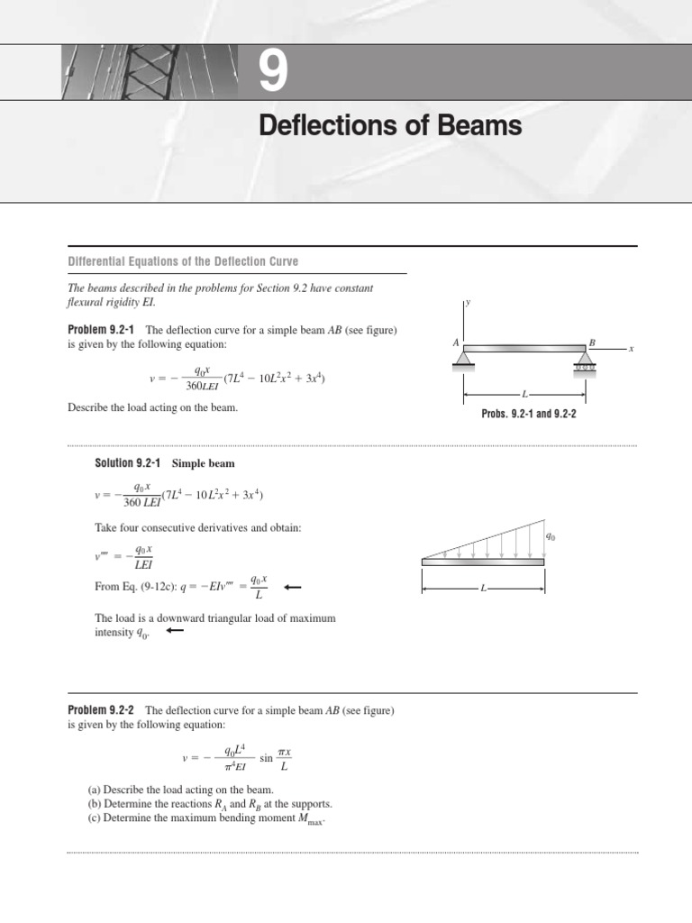 09-01 Deflection of Beam PDF | PDF | Science & Mathematics