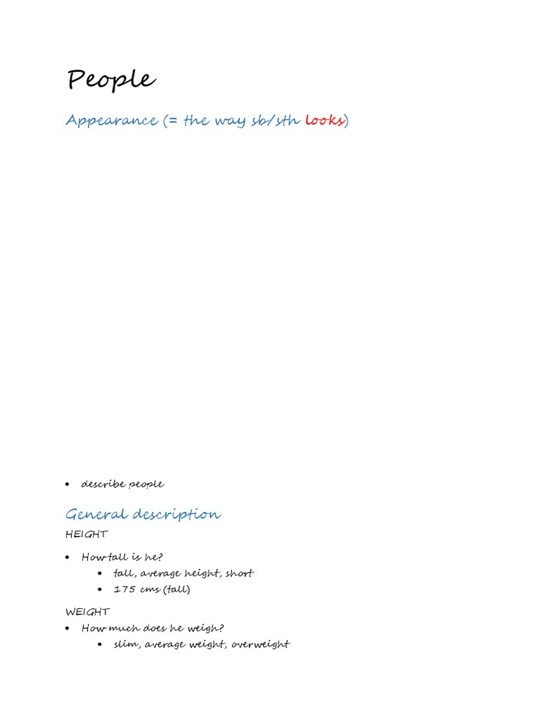 People: Appearance ( The Way SB/STH) | PDF