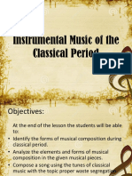 Instrumental Music of The Classical Period