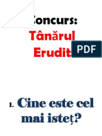 concurs Tânarul erudit