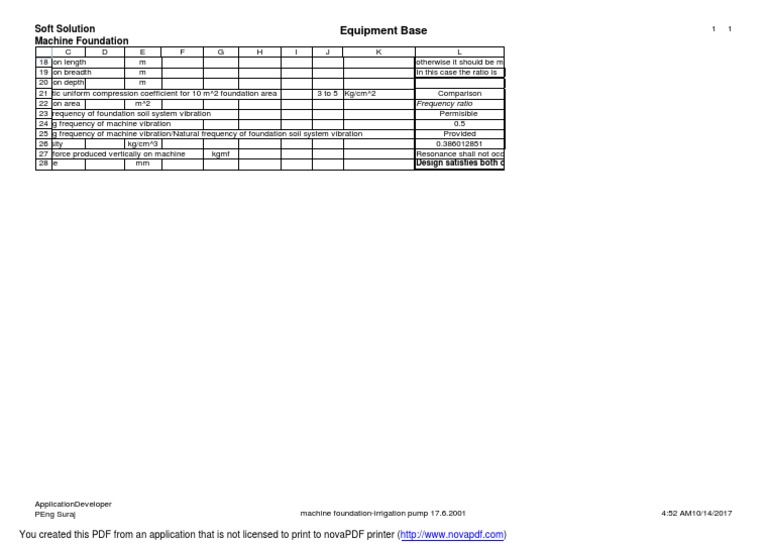 Machine Foundation Design Guidelines | PDF