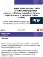 Maternal Vitamin D and Child Neurodevelopment