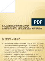 Kuliah III Contoh Kasus Bunga