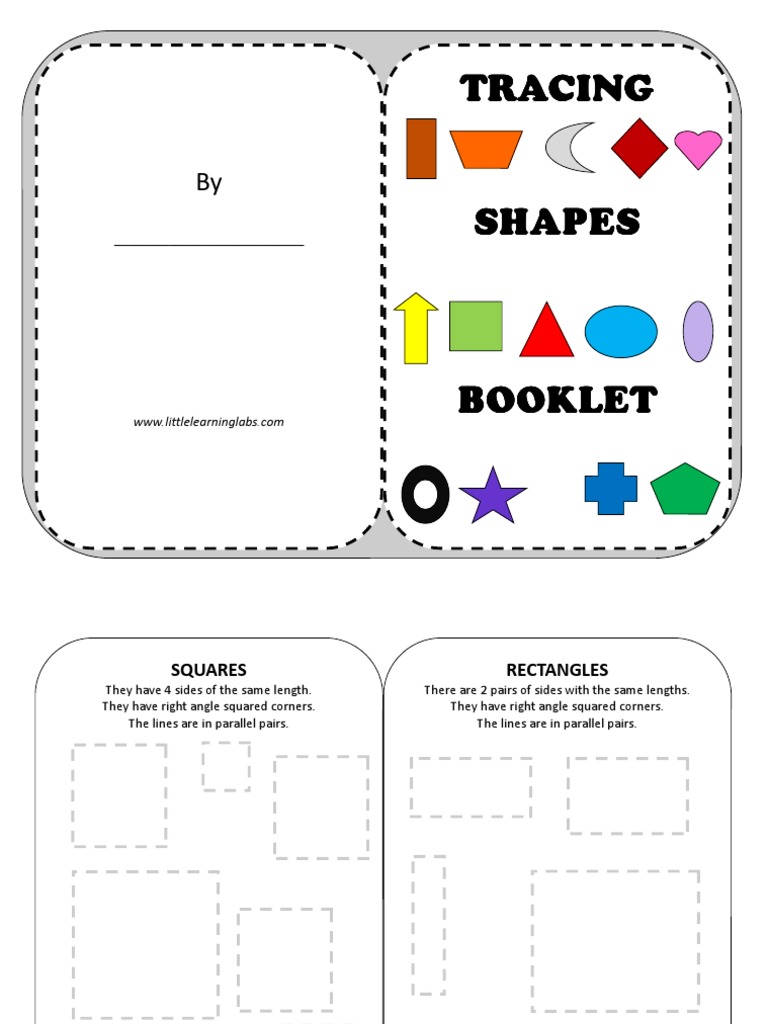 Tracing Shapes Booklet | Elementary Geometry | Geometry