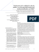 2013 - Evaluación de La Calidad de Vida Deadultos Con Discapacidad Intelectua Institucionalizados en Chile