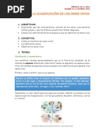 Ficha 002 La Clasificación de Los Seres Vivos