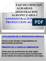 Administracion de La Prod. Agricola