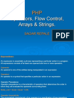 Operators, Flow Control, Arrays & Strings