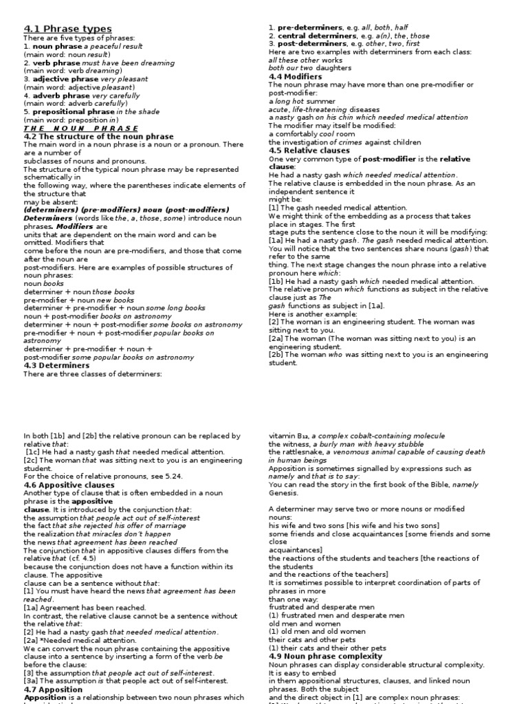 Understanding Noun Phrase Structure | PDF | Adverb | Adjective