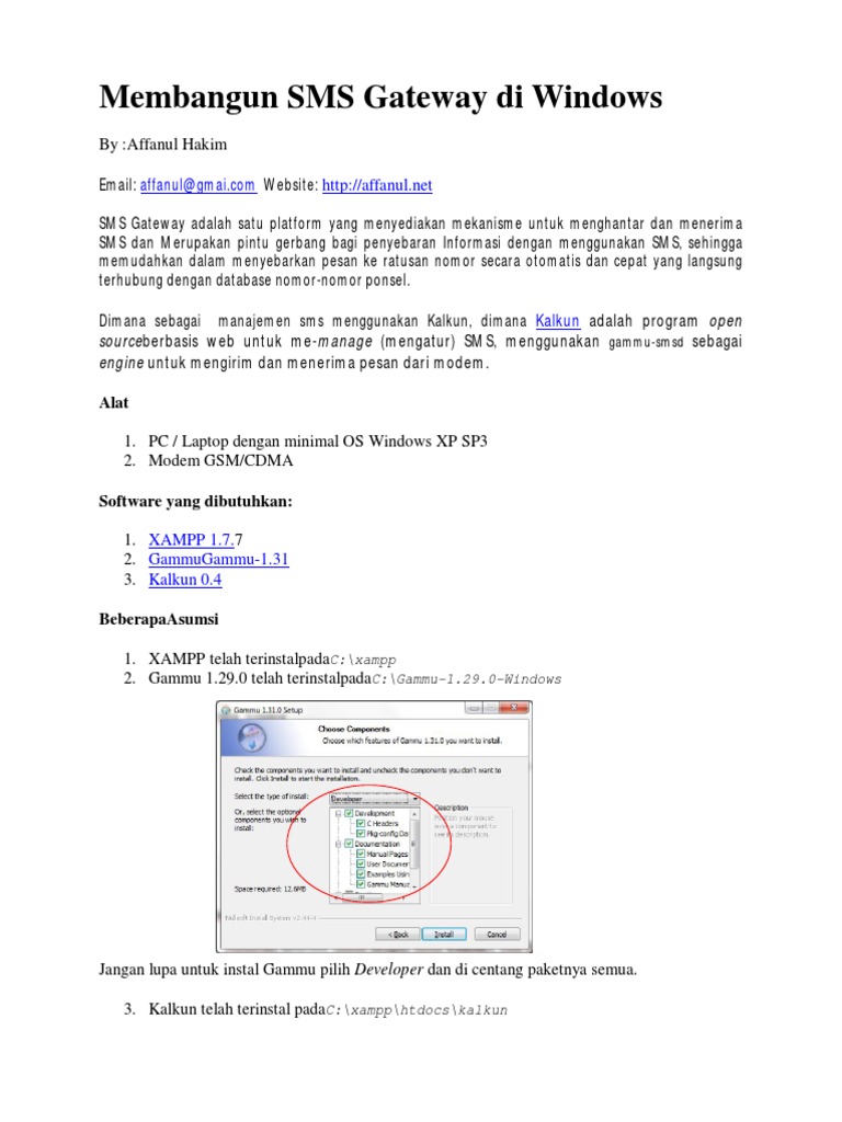 Membangun SMS Gateway Di Windows PDF | PDF