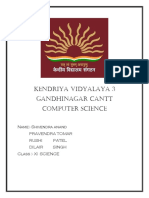 Kendriya Vidyalaya 3 Gandhinagar Cantt Computer Science