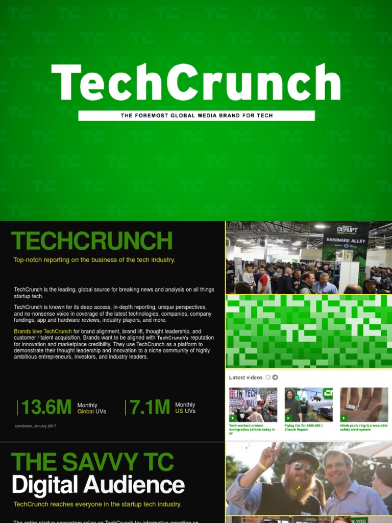 Tech Crunch Media Kit 2017 Facebook Advertising
