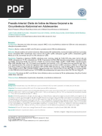 7 - Pressão Arterial Efeito Do Índice de Massa Corporal e Da Circunferência Abdominal Em Adolescentes
