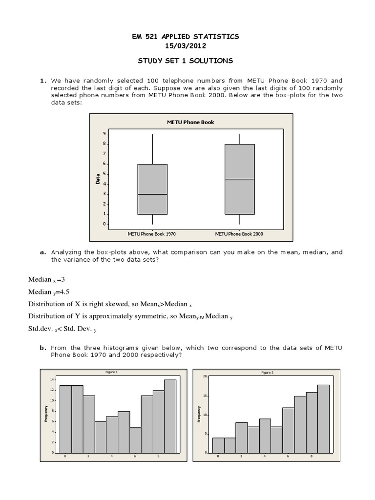Applied Statistics Study Guide | PDF | Mean | Standard Deviation