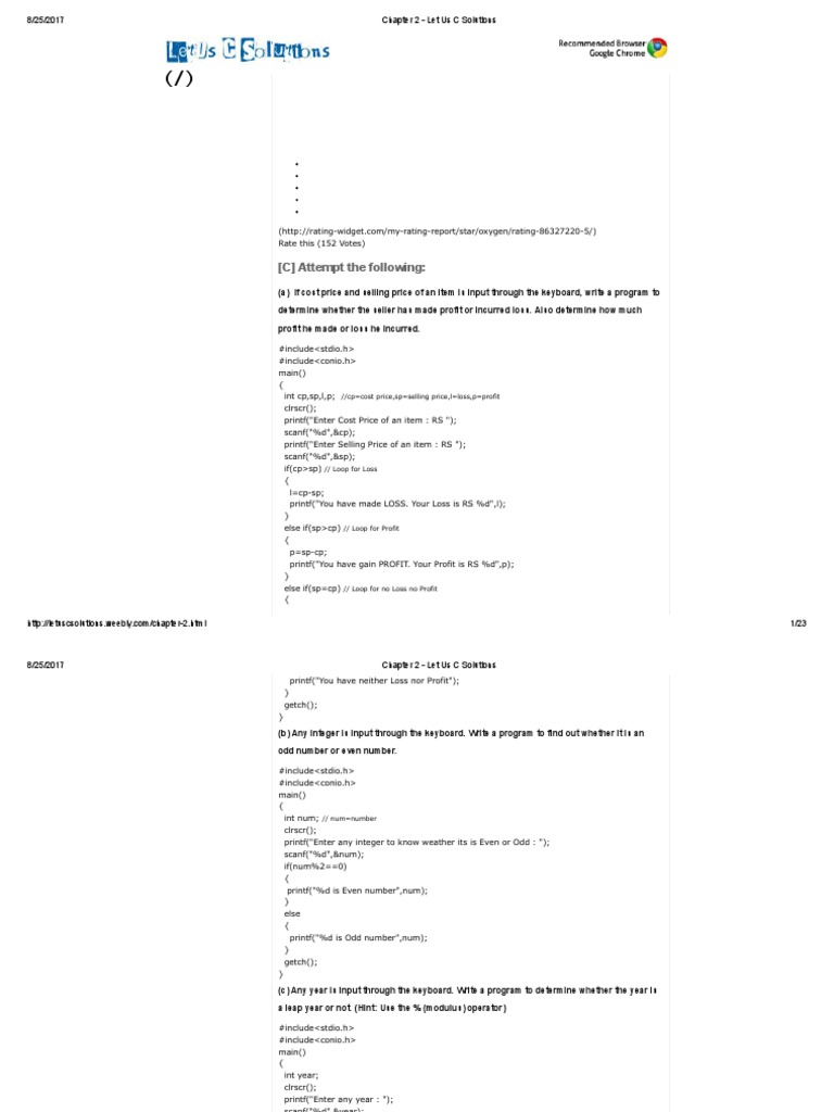 Chapter 2let Us C Solutions